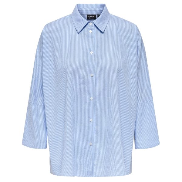 ONLY dame skjorte ONLAUGUSTA - Cloud Dancer BLUE STRIPES