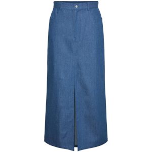 PIECES dame nederdel PCASTA - Medium blue denim