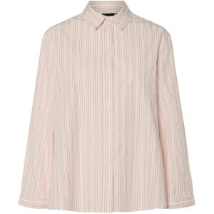 PIECES dame skjorte PCSULLE - Cloud Dancer Stripes Pink Lemonade