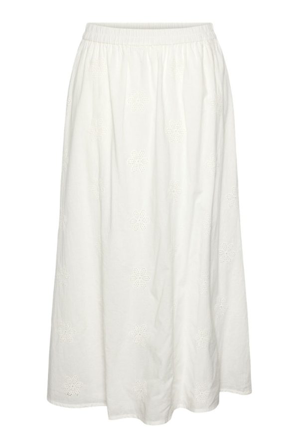 Pieces - Nederdel - PC Killi Hw Long Skirt - Cloud Dancer