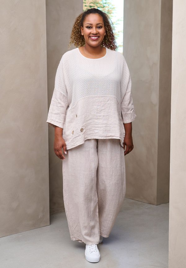 Pont Neuf - Bluse - Pnlauren - Linen - Xs/36-38