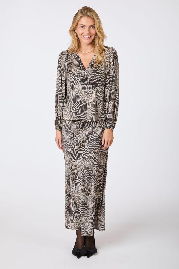 Vicky Floating Wave nederdel - Dark Sand