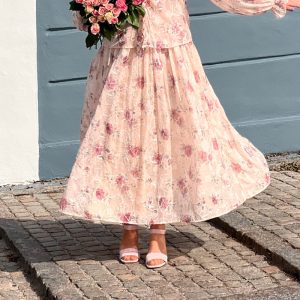 A-View - Nederdel - Flounce Skirt - Sand/dusty green (Levering start juni)