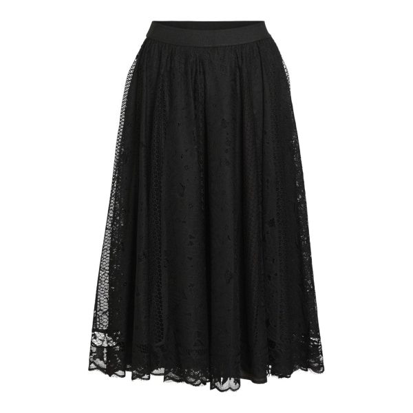 VILA dame nederdel VIKARRY - Black