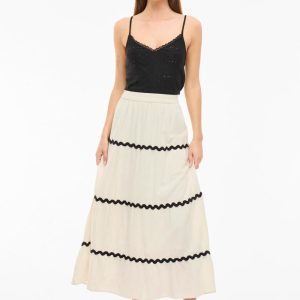Vimanda Wavy lang nederdel - Birch
