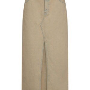 Long Slit Denim Skirt