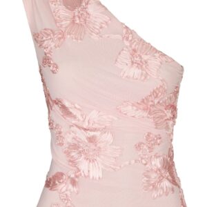 Neo Noir - Top - Florini Big Flower Mesh Top - Light pink (Levering slut juli)