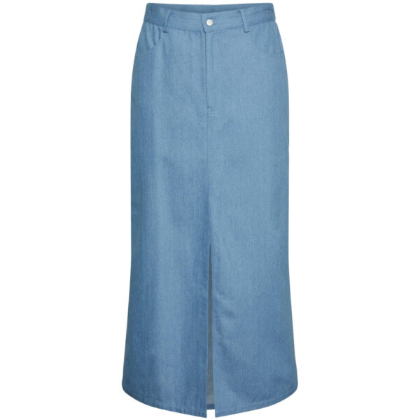 PIECES dame nederdel PCASTA - Light Blue Denim
