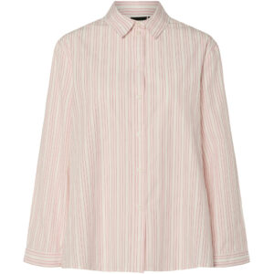 PIECES dame skjorte PCSULLE - Cloud Dancer Stripes Pink Lemonade