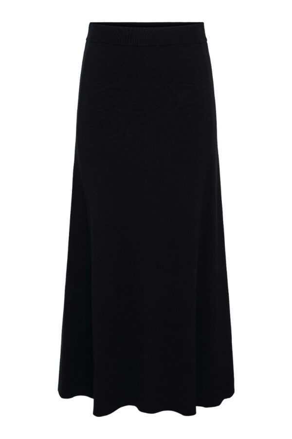 Y.A.S - Nederdel - Fonny HW Ankle Knit Skirt - Black
