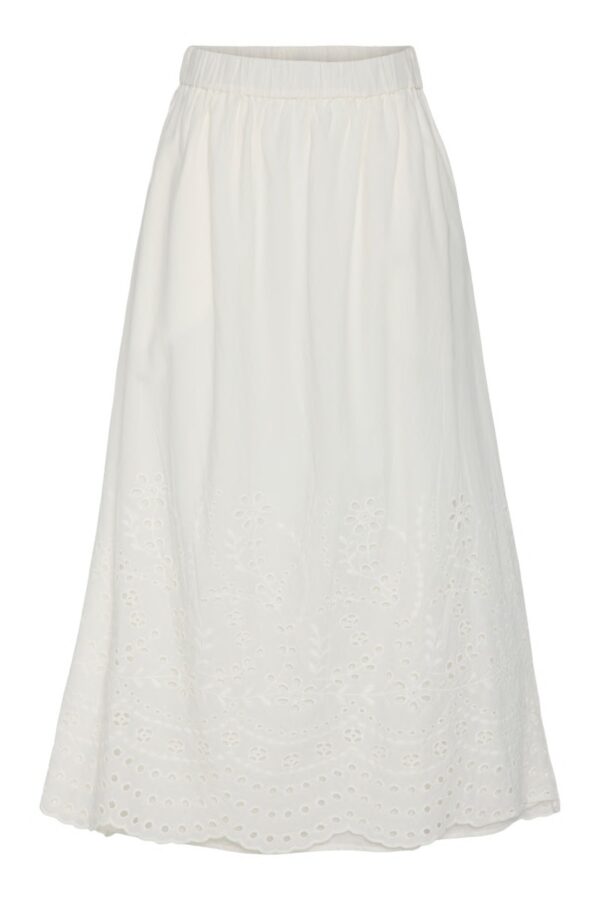 Y.A.S - Nederdel - Yasluma Hw Long Skirt S. - Star White