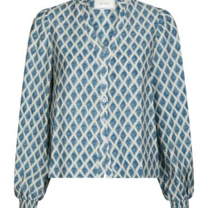 Neo Noir - Bluse - Delsie Print Blouse - Smoke Blue