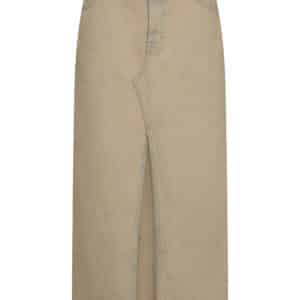 Long Slit Denim Skirt
