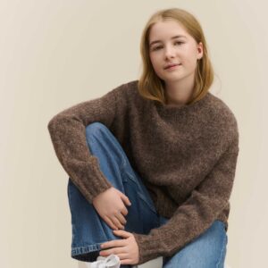 Rktulip Wool Blend LS Short Oneck Pullover